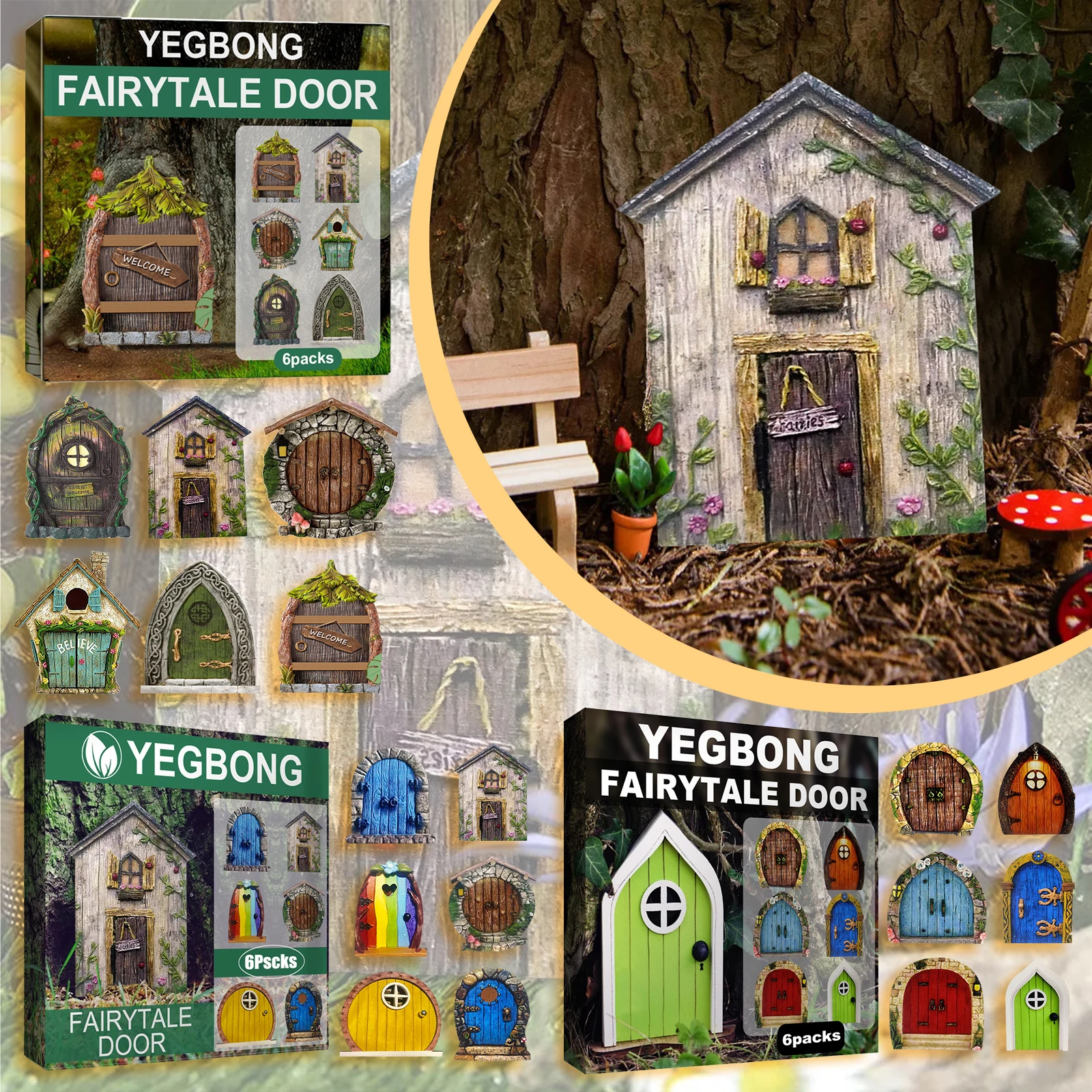Miniature Fairy Doors for Tree - đánh giá và giá Kids Outdoor Fairy Garden