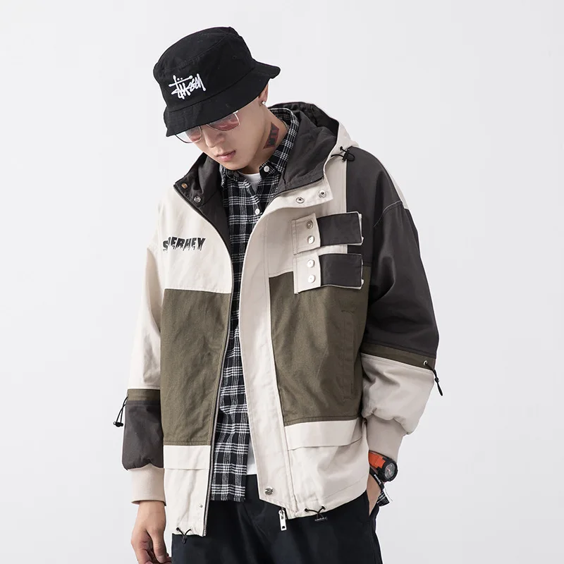 الرجال الخريف Jaet معطف مقنع M ملابس خارجية عادية فضفاضة تناسب ort Sve V-Ne تريكو مادة أخرى Otherklqita