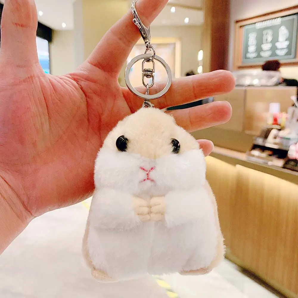 Kids Toy Cartoon Hamster Key Ring Bag Pendant Ornament Plush Dolls Plush Keychain Animal Plush Toy Stuffed Toys