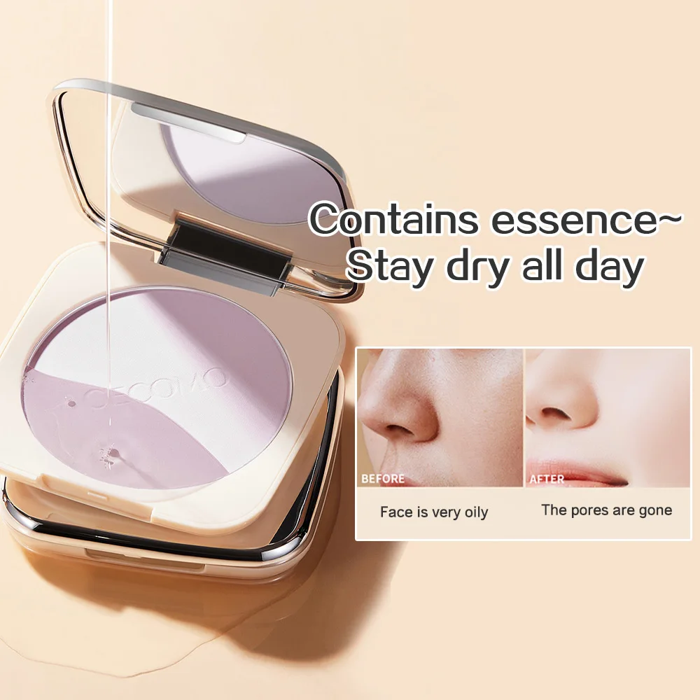 بودرة GECOMO ذات سعة كبيرة غير لامعة، مضادة للمكياج تدوم طويلاً، تغطية لتفتيح اللمس والمكياج النهائي