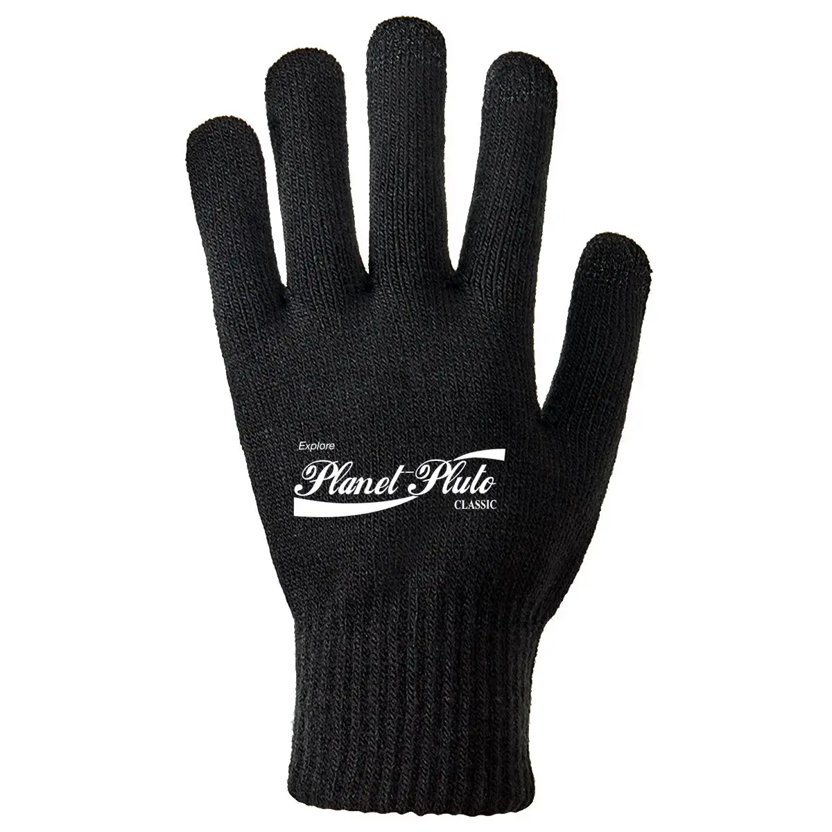 Planet Nine Text Guantes cálidos antideslizantes con espalda azul para excursiones de invierno al aire libre