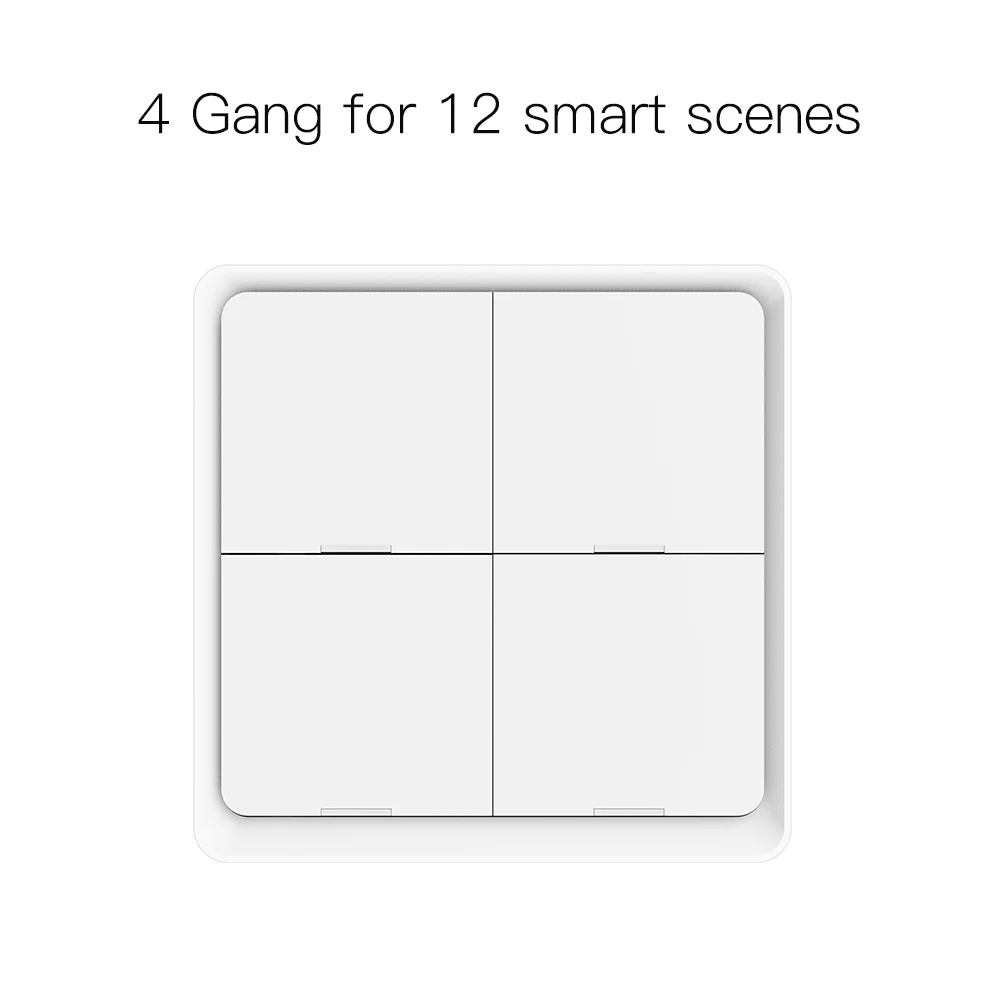 Moes ZigBee Wireless Scene Switch 12 control modes Handheld Push Button 2MQTT Setup Home Automation Scenario Tuya Smart Devices