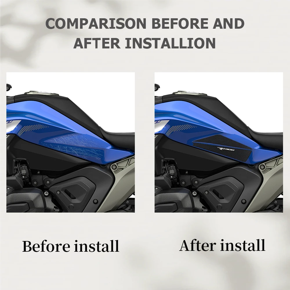 ل BMW R1300RS R1300R/RS 2025 2026 دراجة نارية المطاط ملصق مائي الغاز قبضة الركبة وسادة تثبيت ملصق الجانب منصات خزان الوقود