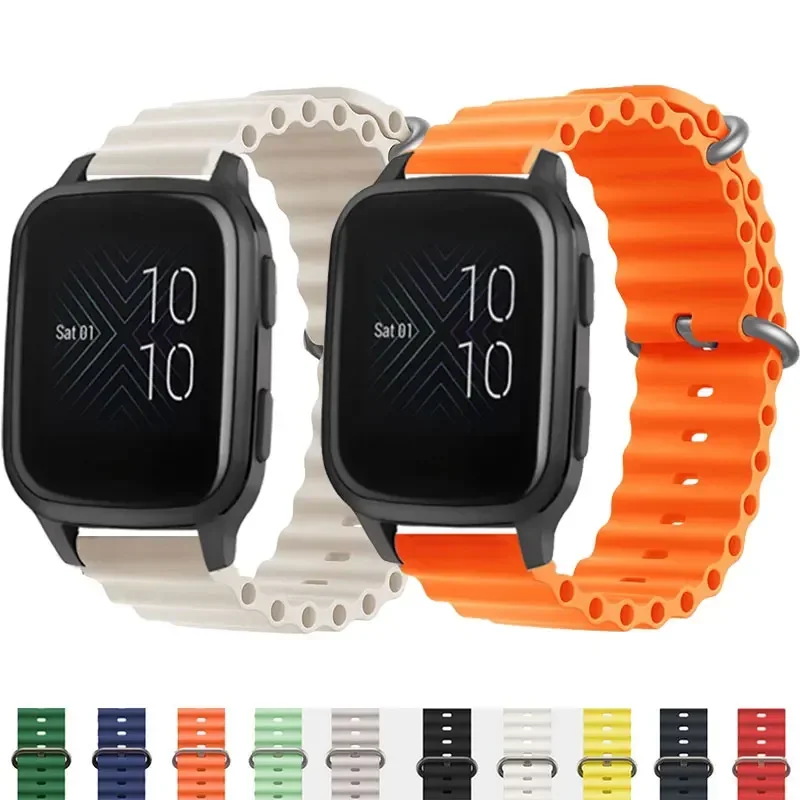 20 mm 22 mm Silikonarmband für Garmin Vivoactive 3 4 Banduhr Venu 2 SQ Forerunner 645 Armband Ocean Armband Forerunner 245