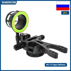 1pc 2022 Fire Pig New Dual Needle Sight 6061 Aluminum Structure for Compound Bow Sight Hunting  Accessories