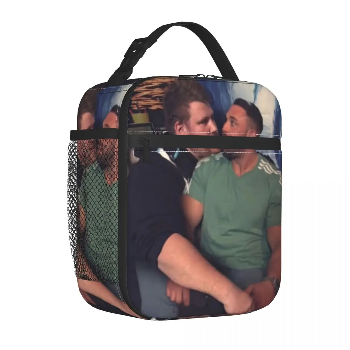 Drachenlord Rainer Winkler Kisses Kevin Wolter Upscaled Insulated Lunch Bags High Capacity Reusable Thermal Bag Lunch Box Tote