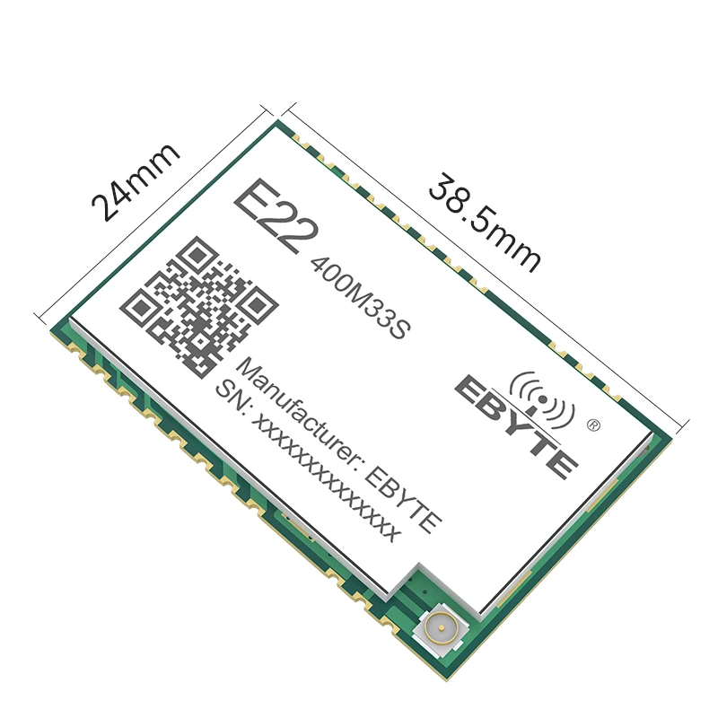 SX1268 433MHz 33dBm LoRa RF Module SMD IPEX Stamp Hole 2W E22-400M33S 16KM Long Range Wireless Data Transmitter and Receiver