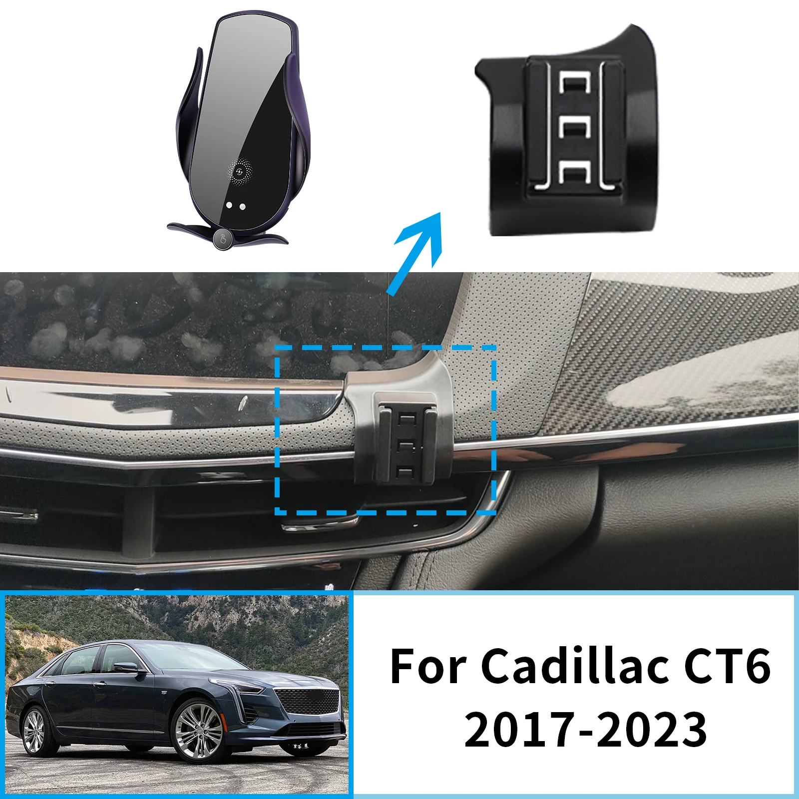 

Car Mobile Phone Holder GPS Bracket for Cadillac CT6 2017 2018 2019 2020 2021 2022 2023 Navigation Stand Auto Accessories
