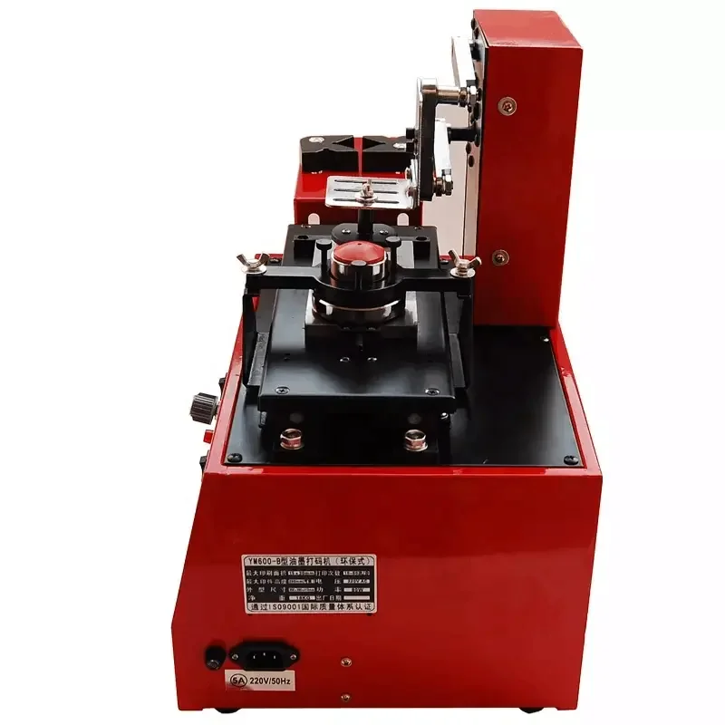 YM-600B صديقة للبيئة سطح المكتب وسادة كهربائية لوحة دائرية طابعة حبر طابعة رمز التاريخ
