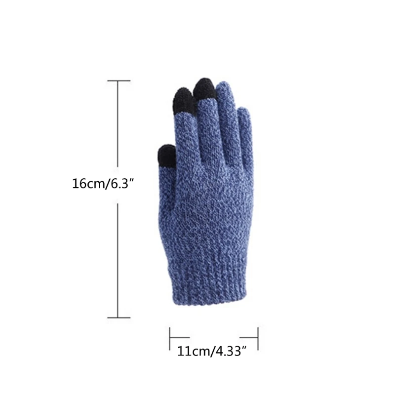 Kid Touchscreenes Gloves Soft & Breathable Winter Warm Mittens Solid Knit Gloves Non slip touches screen gloves for kids