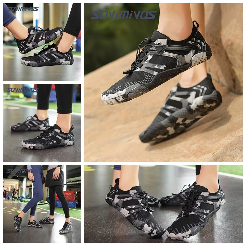 Unisex Swimming Water Shoes Men Barefoot Outdoor Beach Sandals Upstream Aqua Shoes Plus Size Nonslip River Sea Diving Sneakers