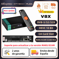 GTMEDIA V8X MARS/ECAM Satellite Receiver,DVB-S/S2/S2X 1080P FHD HEVC 10 Bit,CA Card Slot TV Box Support MARS/ECAM/CCAM/M3U Tuner