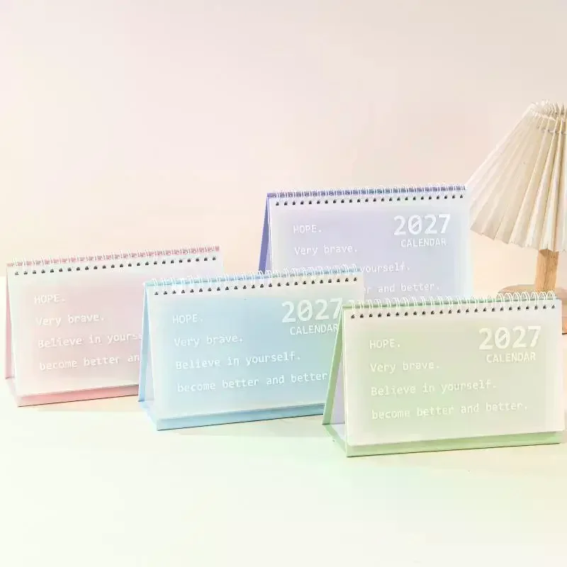 2027 Ins Style Calendar Simple Fresh & Creative Desktop Decoration Plan Check In Ornament Office School Supplies