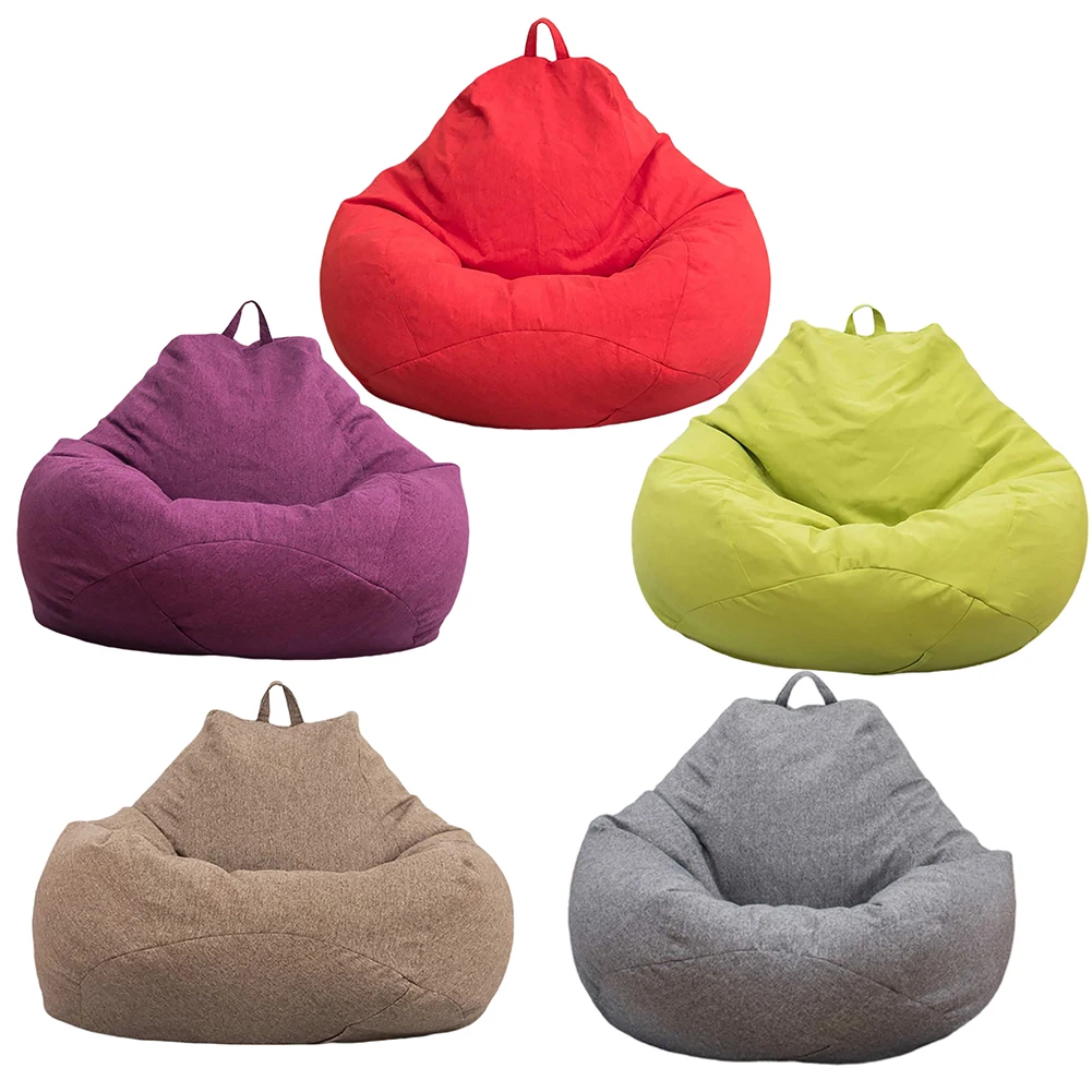 

Large Bean Bag Chair Cover - Soft Sofa Color Simple Design, No Filling Lazy Lounger for Adults & Kids