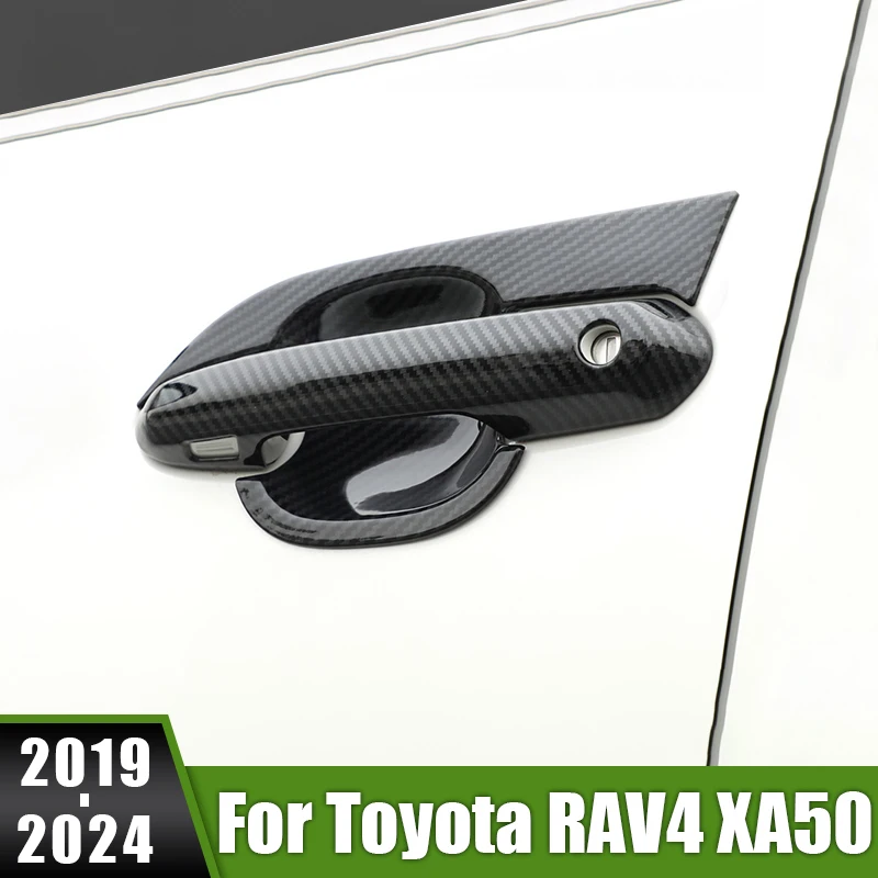 

For Toyota RAV4 XA50 RAV 4 Hybrid 2019 2020 2021 2022 2023 2024 Car Door Handle Bowl Cover Protection Trim Sticker Accessories