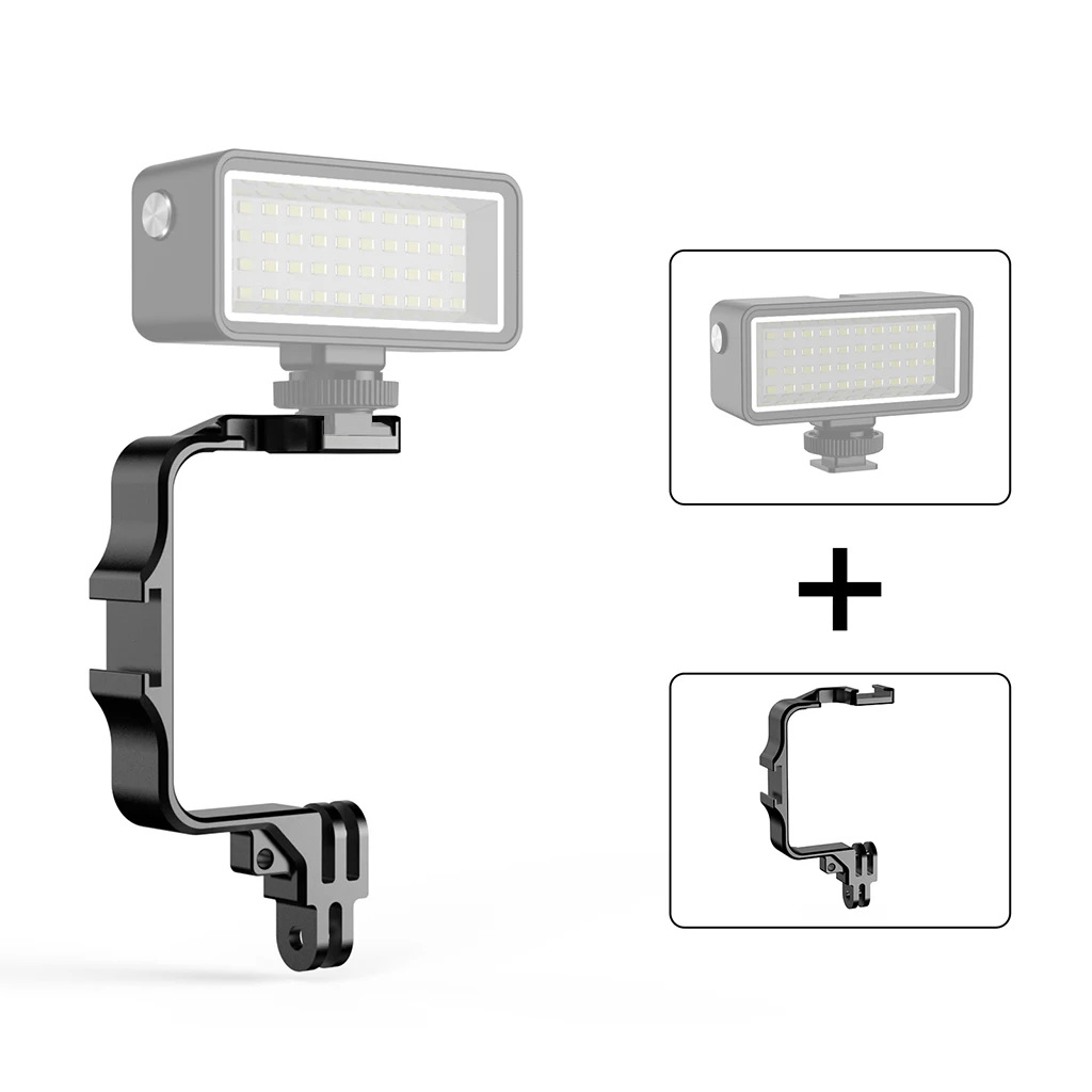 Aluminium Action Kamera Live Vlog Halterung Kalte Schuh Lichter Halterung für Gopro 13 12 11 10 DJI Action 5 Pro Cage Rig Schutzrahmen – Detail 1