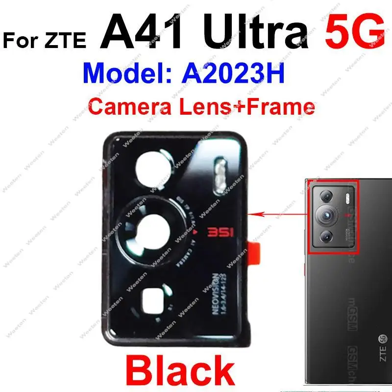 الكاميرا الخلفية غطاء Lens ZTE ل ZTE Axon 30 31 40 برو Axon 40 الترا 41 الترا 5 جرام كاميرا خلفية زجاج عدسة الإطار حامل أجزاء