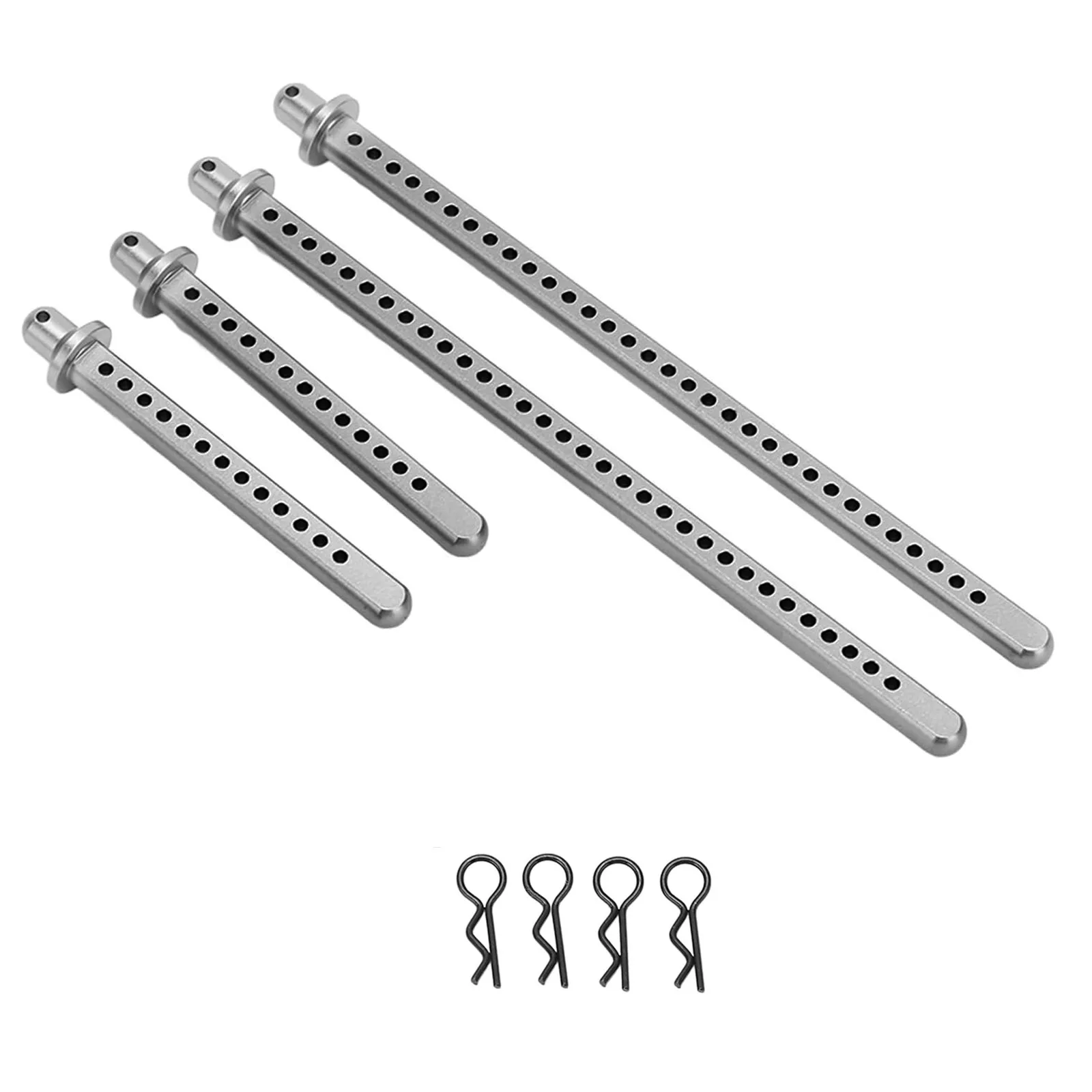 RCXAZ 4 Uds. Juego de postes de cuerpo extendido de Metal montaje de carcasa para 1/10 coche trepador de control remoto Axial SCX10 90046 piezas de mejora