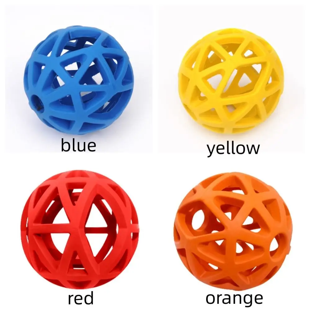 Rubber Dog Chewing Toys for Large Medium Dogs Hollow Balls Shaped Dog Toy Bite Resistant Funny Soft Dog Accessories