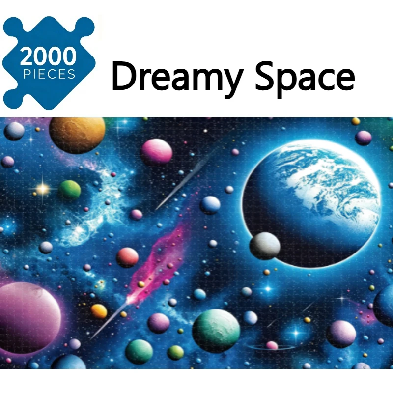 Dreamy Space 2000-Piece Large Jigsaw Puzzle 70x100cm Wall Art Home Office Decor Christmas Birthday Holiday Gift