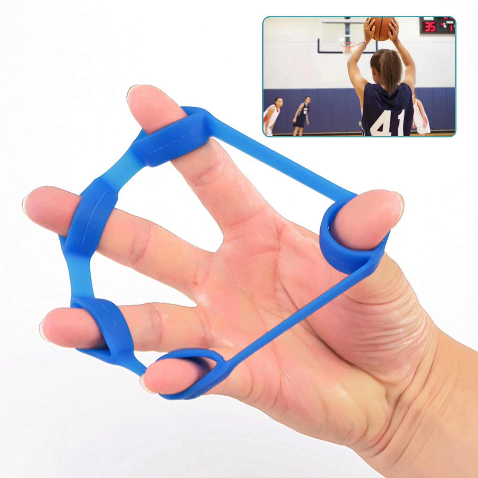 3pcs Finger Grips Pull Rings Soft Elastic Silicone Finger Tension Ring Wrist Rehabilitation Washable for Men Women Home Use image 2