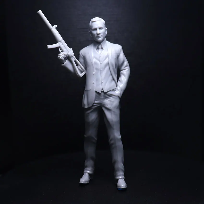 Zestawy modeli z żywicy 1/24 7,5 cm, figurka 007 Bond, rzeźba, niemalowane, malowane, bez koloru RW-742