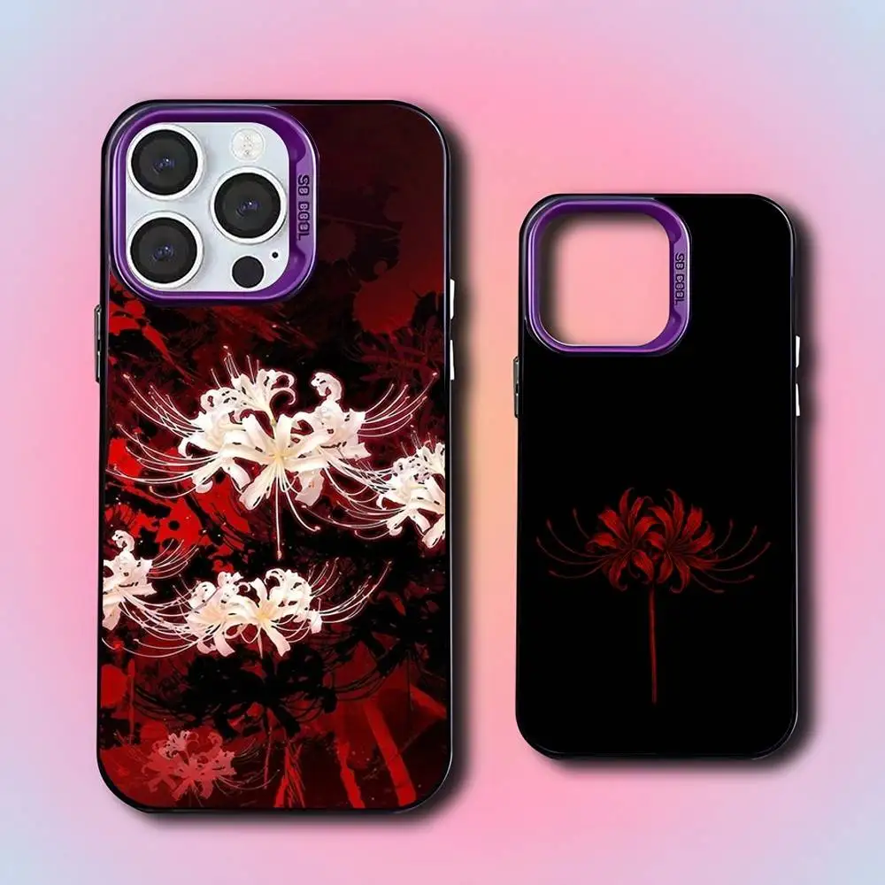 

Red Spider Lily Flower of Hell Purple Matte Shockproof CoverPhone Case For iPhone 17,16,15,14,13,12,11,Pro,XS,Max,Plus,Mini