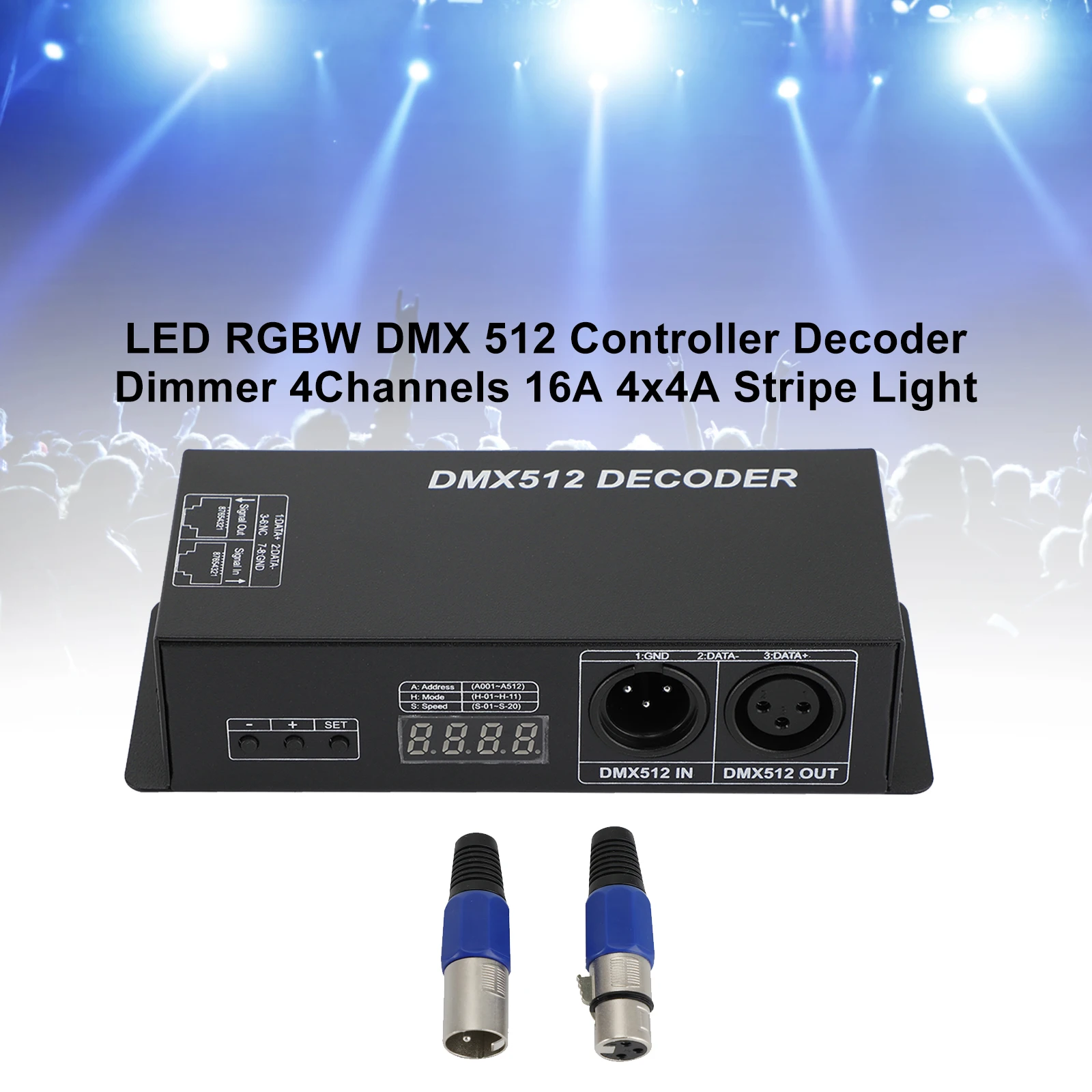 

Artudatech LED RGBW DMX 512, контроллер, декодер, диммер, 4 канала, 16 А, 4x4 А, полоса света