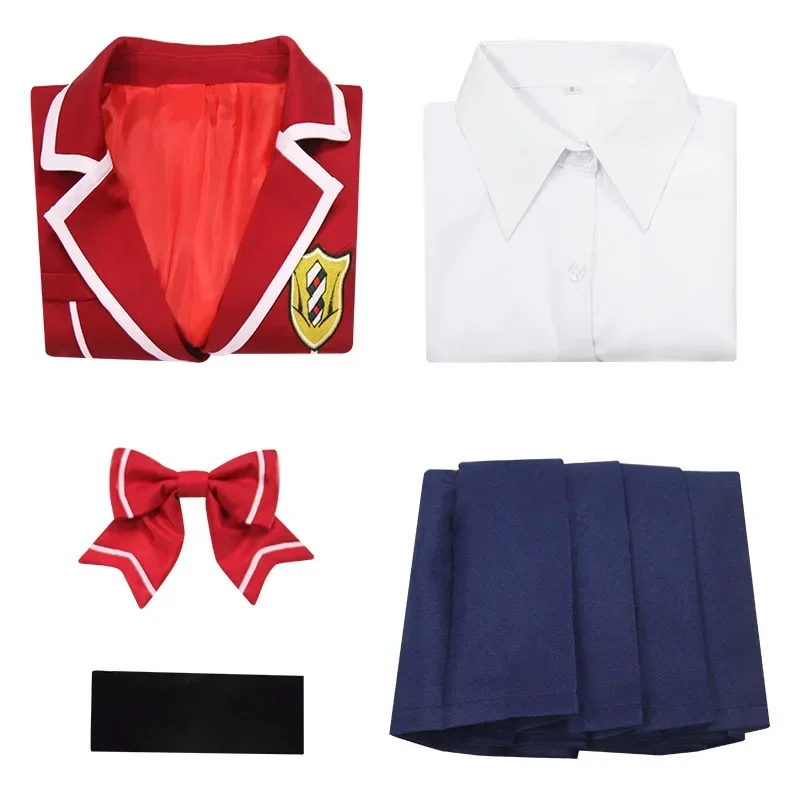 Anime culpado coroa yuzuriha inori cosplay traje uniforme do ensino médio feminino jk conjunto completo lolita terno roupas de festa de halloween