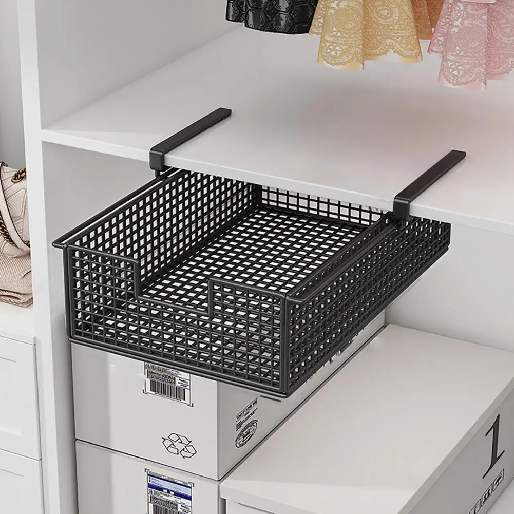

Pull-out Drawer Basket Storage Accessory Hanging Pullout Drawer with Capacity for Under-shelf Accessories Storage for Organizing