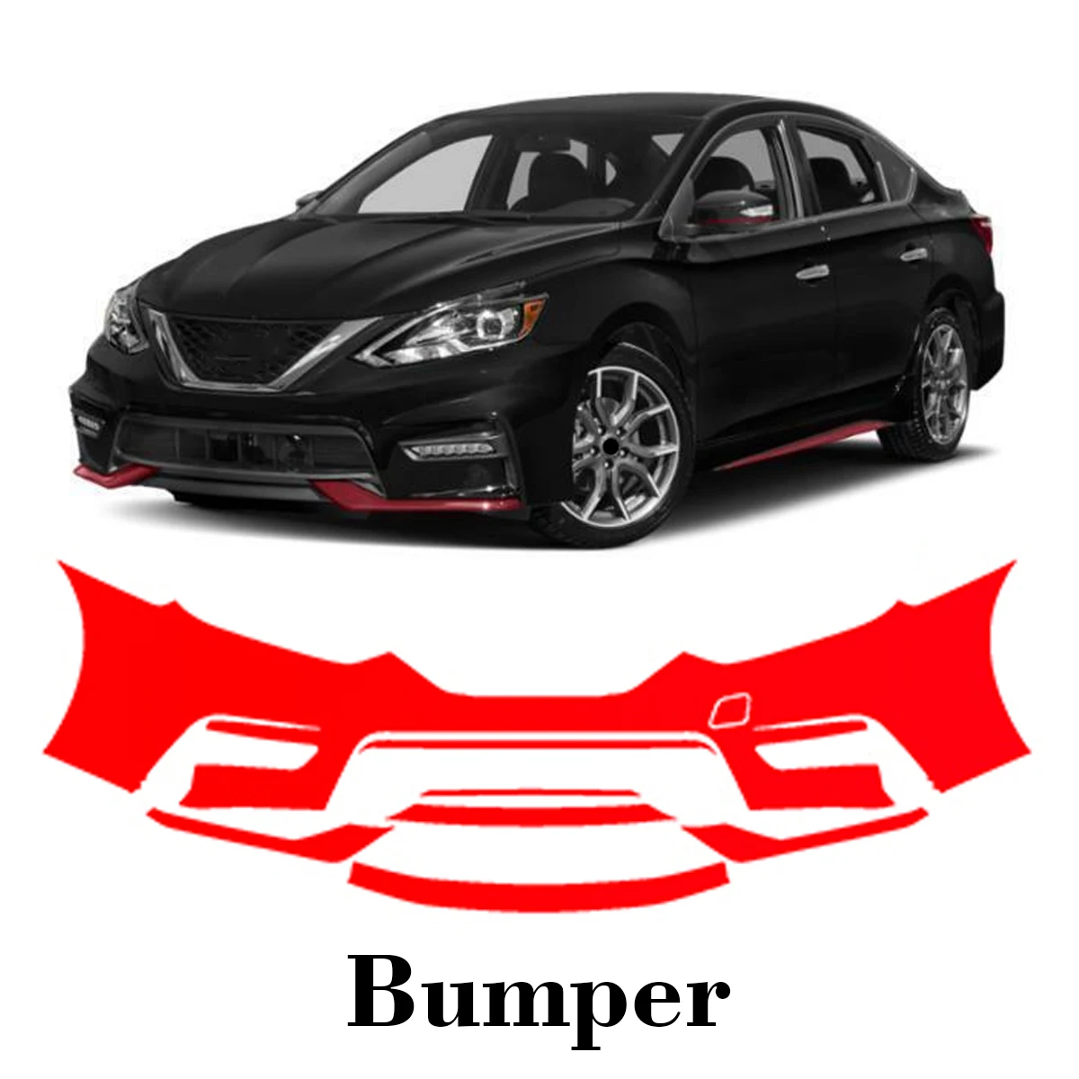 

Car Precut Paint Protection Film Front Bumper Anti-scratch Exterior TPU PPF For Nissan Sentra Nismo 2017-2019