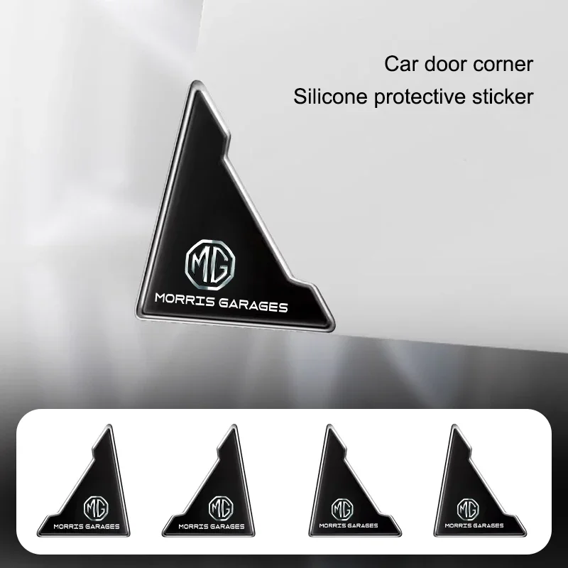 MG Car Door Corner Silicone Protective Sticker For MG ZS EV MG4 EV HS Cyberster GT, Anti-scratch Door Edge Guard Auto Exterior A