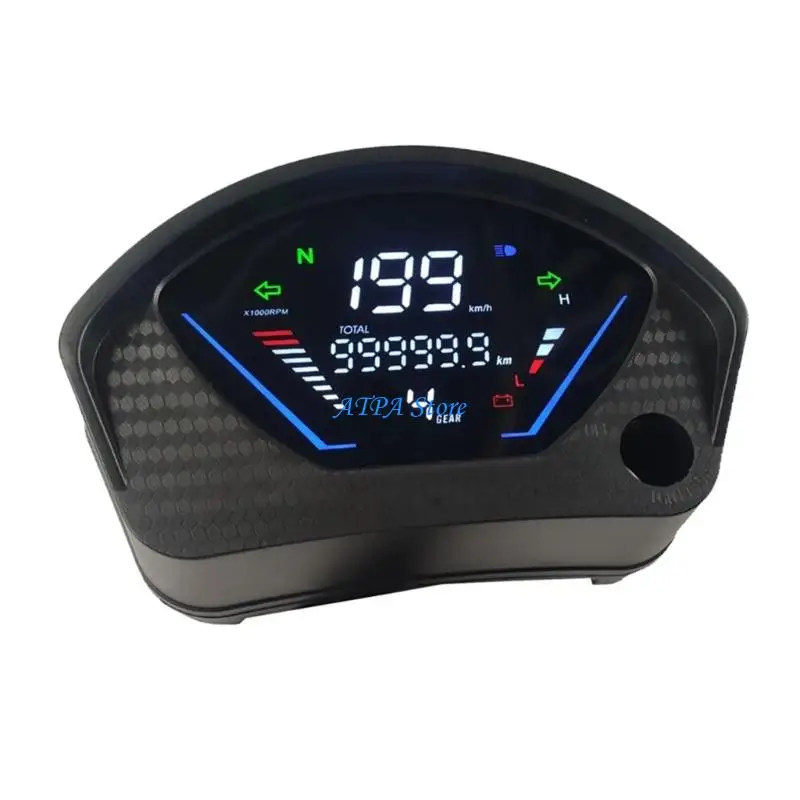 

U13C Motorcycle Dashboard Clear LCD Gauge Instrument Cluster 12V Speed Odometer Enhanced Visibility for RS125 CD70 RF11 RF125