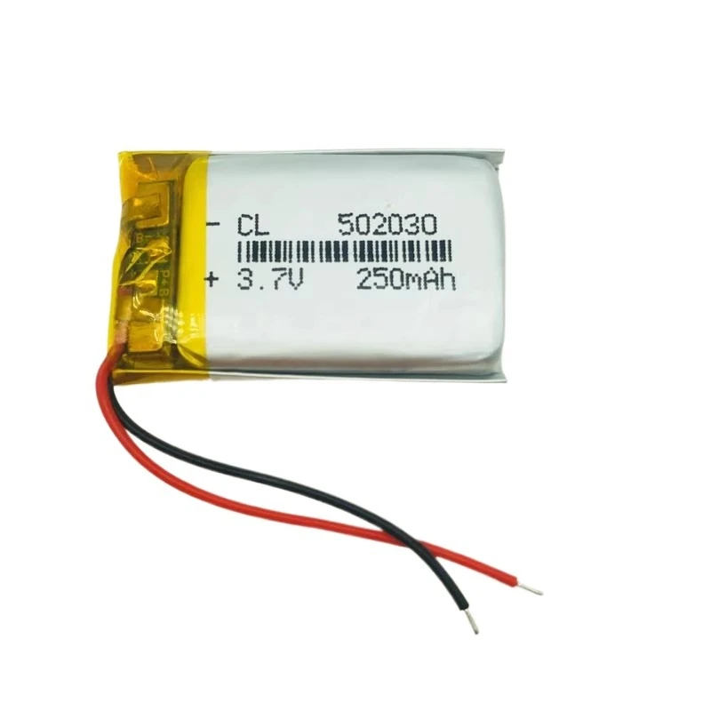Batteria di ricambio 3.7V 250mAh Lipo Polimero Batterie ricaricabili agli ioni di litio 502030 per auricolare Bluetooth CarCar Toys Etc Registratore