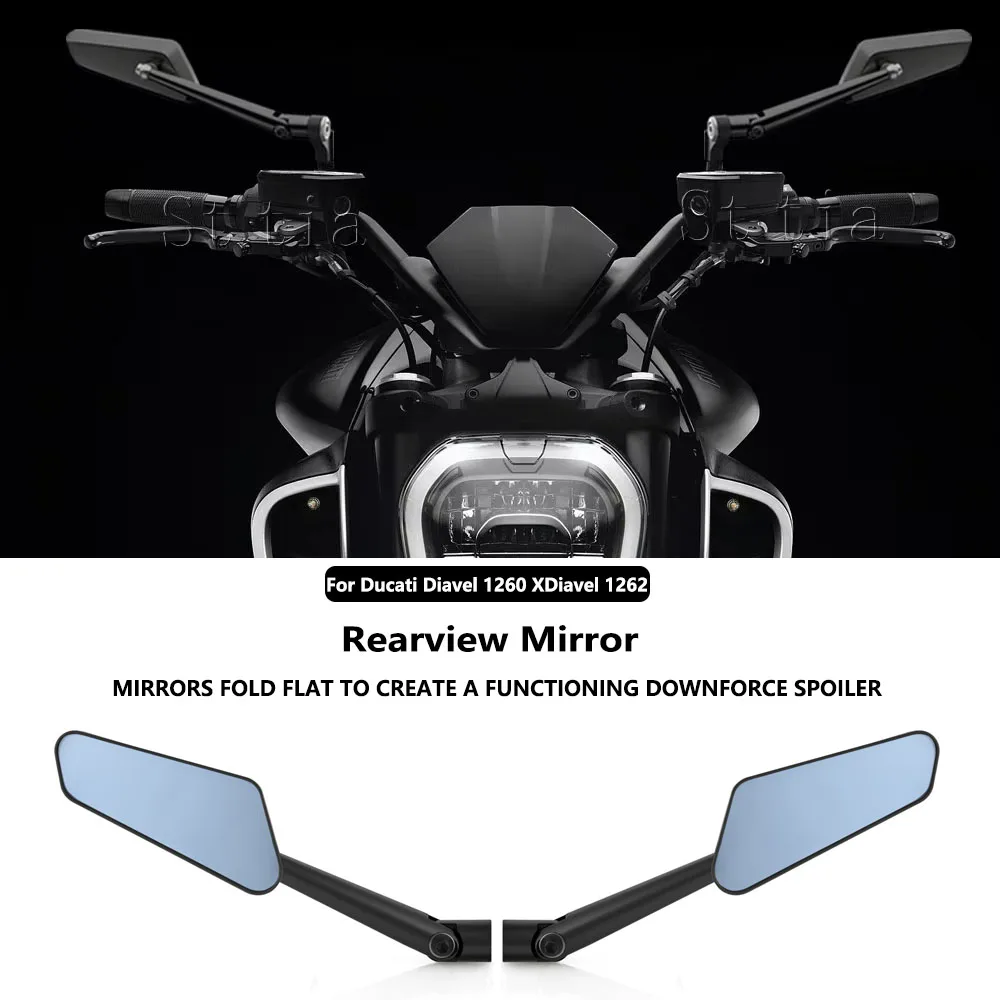 

For Ducati Diavel 1260 DIAVEL 1260 S XDiavel 1262 S XDiavel 1262 Dark 2019-2025 Motorcycle Side View Mirror Rearview Mirrors