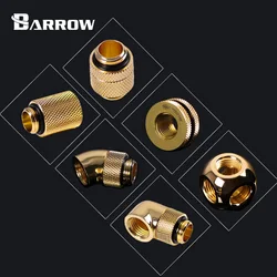 BARROW Conector do computador, Gold Version Metal Fitting, Uso para Sistema de Refrigeração de Água, Estender Adaptador de Cabo, 45-90 Ângulo