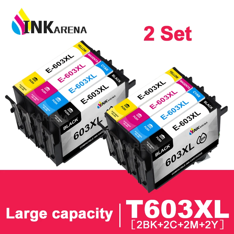 

INKARENA, 2 комплекта, E603, совместим с Epson 603XL T603