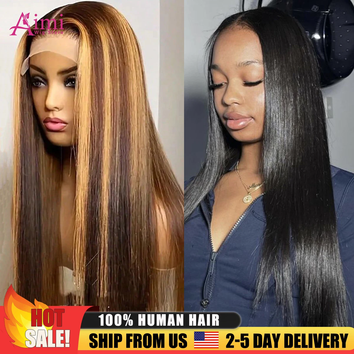 13x6レースフロントウィッグ人毛30～40インチストレートウィッグ人毛プレプラッキング済みレース100%人毛ウィッグすぐに使える