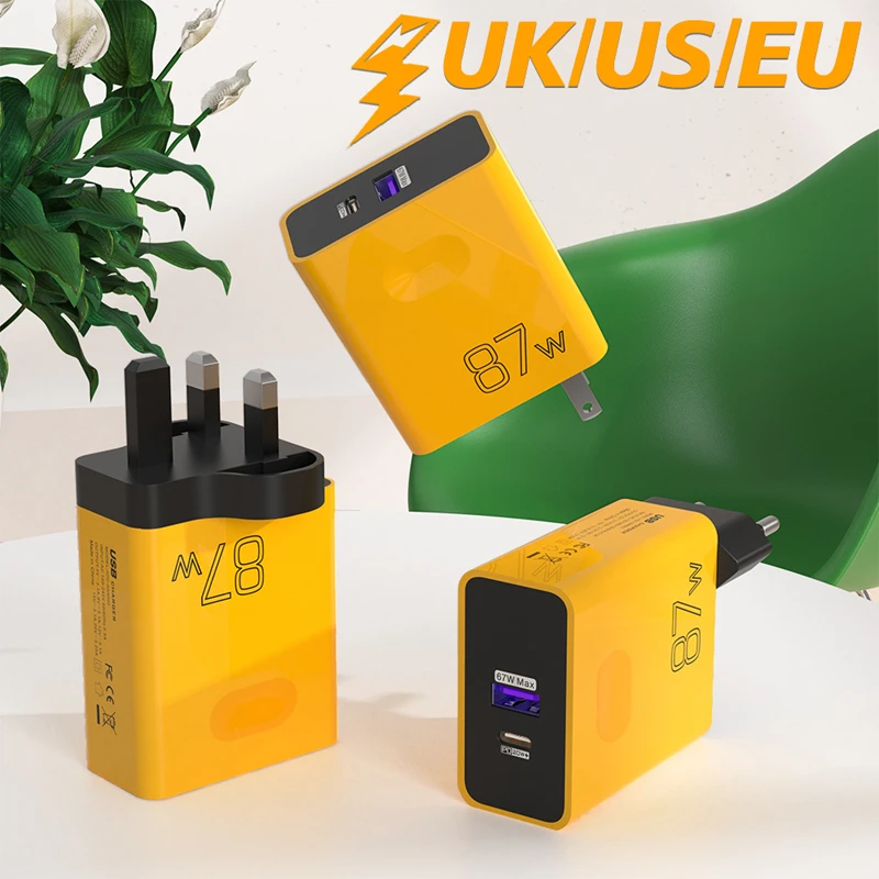 

Новое сверхбыстрое зарядное устройство 87 Вт, подходящее для Apple 15 Huawei и Xiaomi Super Flash Charging Стандарты ЕС/США/Великобритании 2025 г.