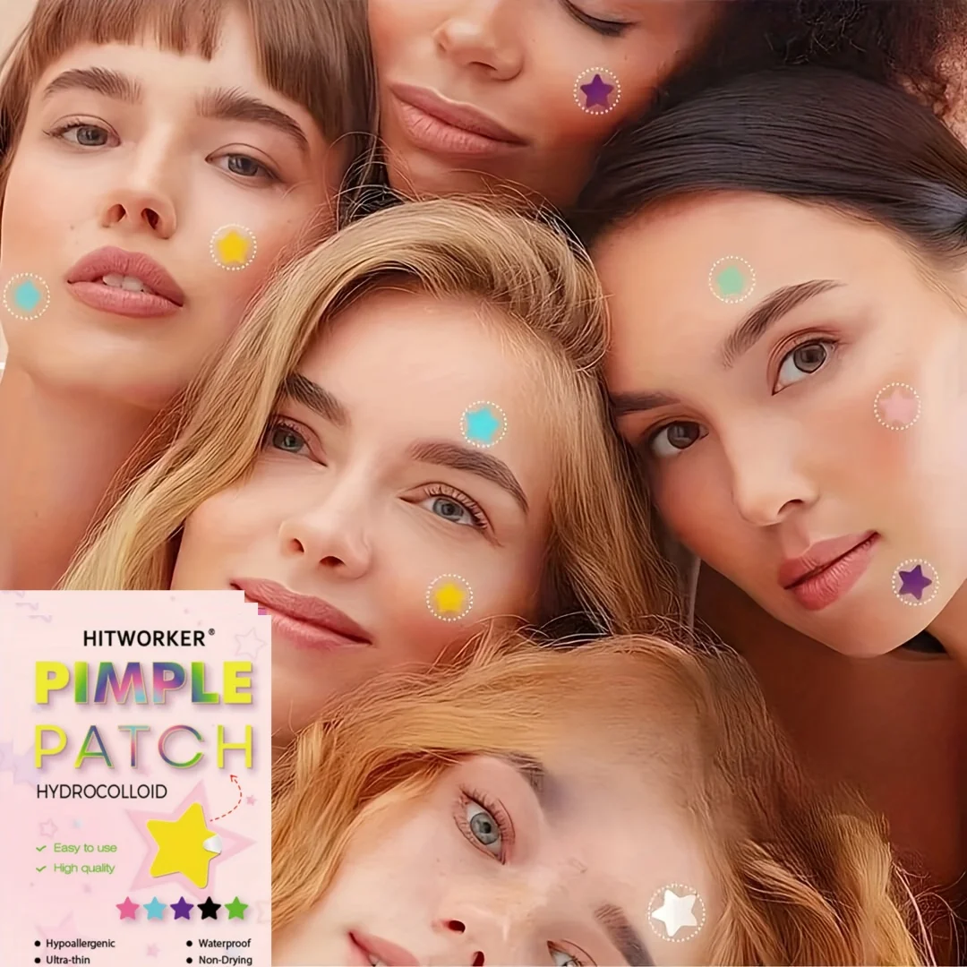 6 Colors 480/960PCS Star-Shaped Hydrocolloid Acne Patches - Cute Star Design, Facial Blemish Coverage