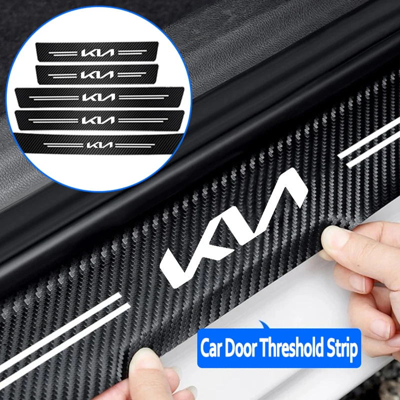 Car Door Threshold Sill Protective Trunk Bumper Guard Stickers Decals for Kia Sportage Ceed Picanto Rio ProCeed Niro Morning K7