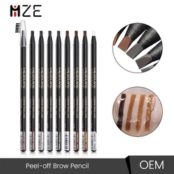 Peel-Off Waterproof Eyebrow Pencil Pull Cord Makeup Brow Pencil Marking Outlining Tattoo PMU Microblading Eyebrow Shape Tools