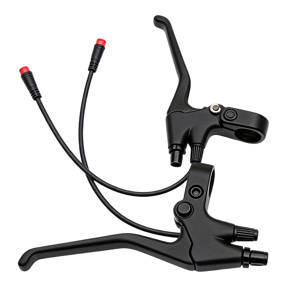 2 Pin Electric Bike Brake Levers with Waterproof Male Connector for Secure Power Cut Off and Enhanced Riding Safety