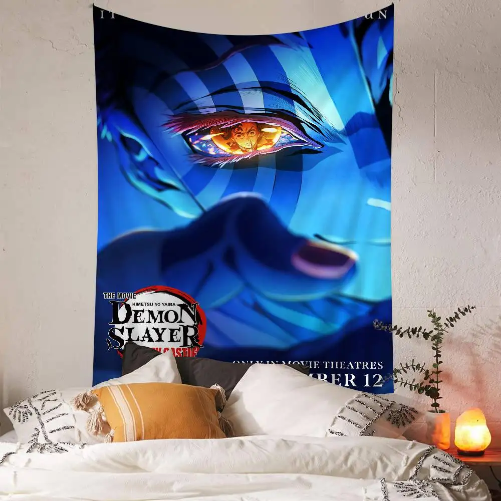 D-DemonS CARTOON S-SlayerS Hanging Bohemian Tapestry Bohemian Wall Tapestries Mandala Kawaii Room Decor