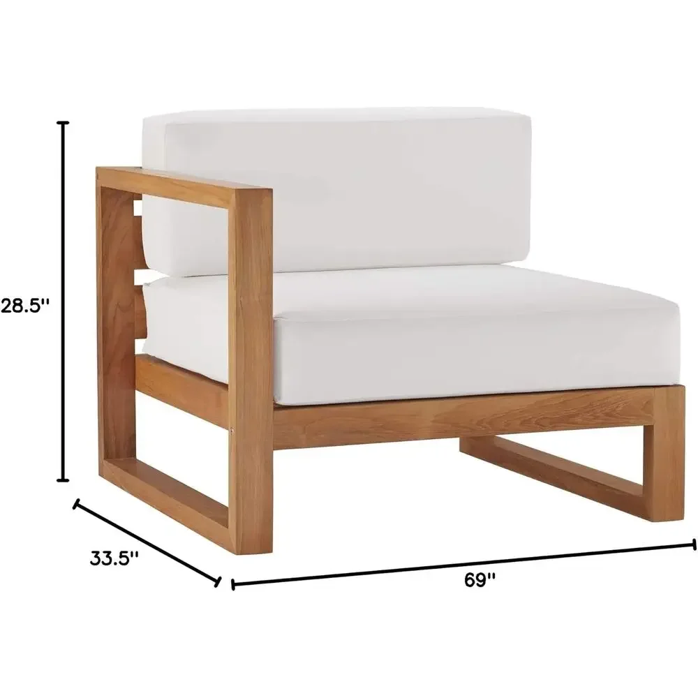 

Special OfferUpland Patio 2-Piece Teak Wood Sectional Sofa Loveseat, Natural White
