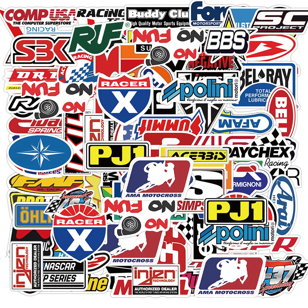 10/30/50/100Pcs JDM Racing Car Label Graffiti Stickers Vintage Cartoon Decals for Fridge Guitar Luggage PVC Cool Classic Sticker