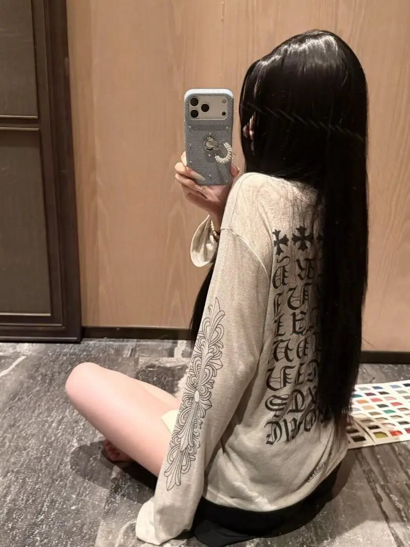 American Retro High Street Style Long Sleeve T-Shirt Women Early Autumn Loose Lazy Style Slimming Top