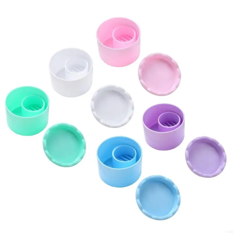 Hộp đựng dụng cụ làm móng có thể xếp chồng lên nhau Q1FB có nắp để đựng bút nhiều màu