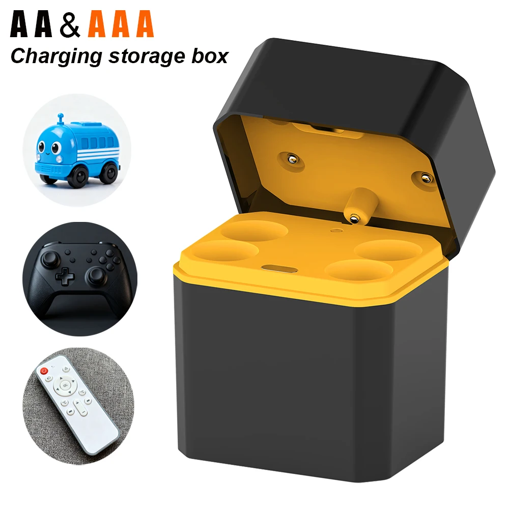 Universal Smart Battery Charger 4 Slots Independent Mixed Charging for Li-ion Ni-MH AA & AAA  Rechargeable Batteries