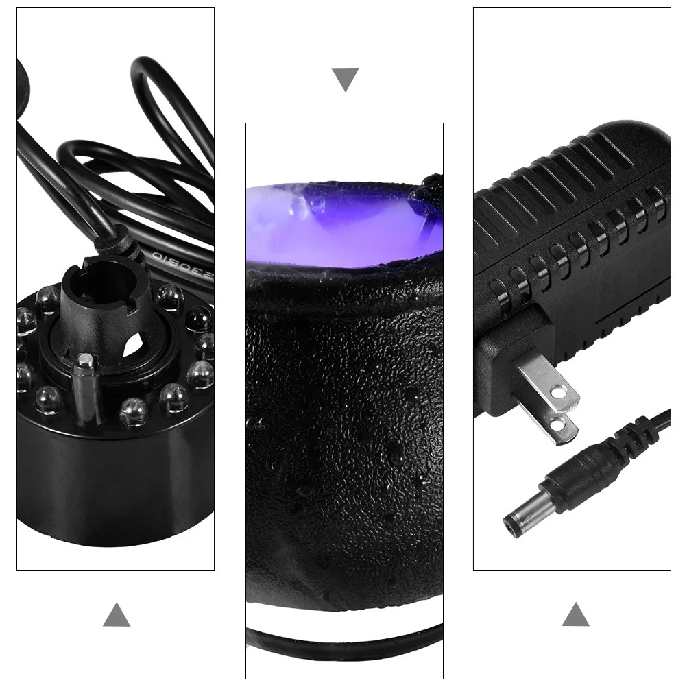 

Mist Maker Halloween Fog Lamp Color Changing Mist Detachable Waterproof Rack Party Prop Water Fountain Fog Machine Eu Plug